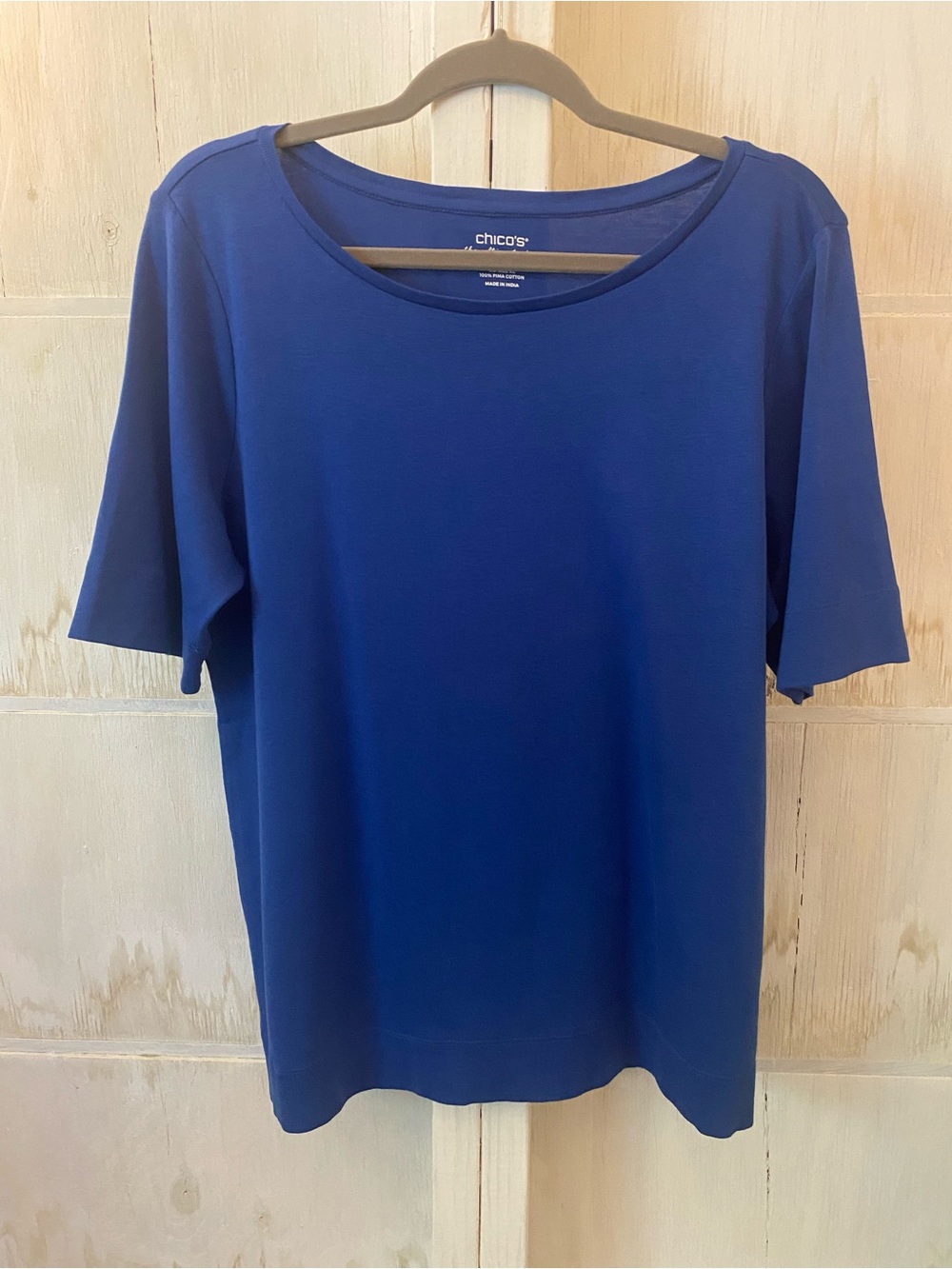 Chico's Short Sleeve Tee in Royal Blue XL